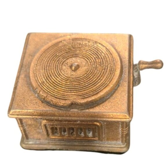 vintage Metal Pencil Sharpener Set Cash Register Trumpet Phonograph Wheel - Picture 11 of 13